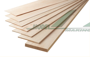 Balsa, deseczka balsowa 12,0mm x 100mm x 1000mm Panama Balsa