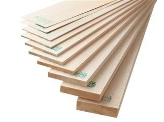 Balsa, deseczka balsowa 10,0mm x 100mm x 1000mm Panama Balsa